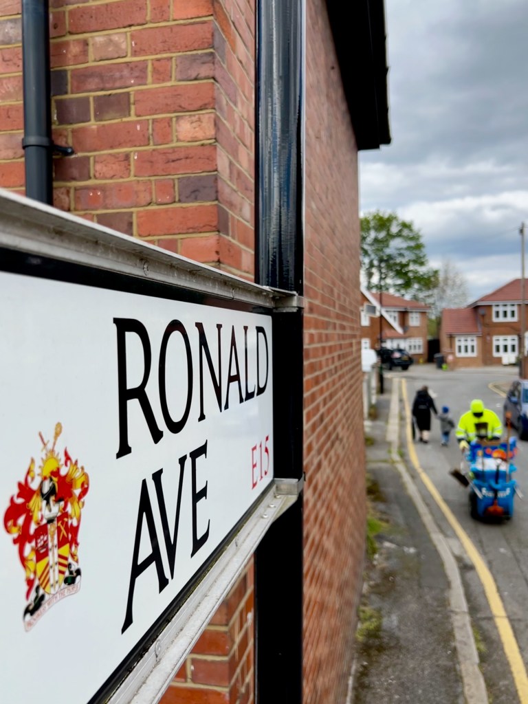 Street sign from East London. Migrants needs to get a home address before they get a bank account and a national insurance number. 